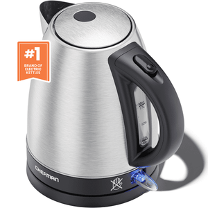 Chefman Rapid Boil 1.7L Electric Kettle w/ Swivel Base, Auto Shut Off - Stainless Steel