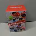 GILOBABY Play Kitchen Accessories, Play Food Sets for Kids Kitchen Playset with Pots and Pans Set, Cooking Utensils, Preschool Learning Education Toys for Toddlers, Birthday Gifts for Girls (Red)