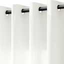 Ivory Linen Curtains 84 Inch Length 2 Panels for Living Room Bedroom, Light Filtering Sheer Curtains 84 Inches, Modern Farmhouse Grommet Semi Sheer Soft Privacy Drapes