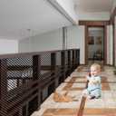 JIFTOK Baby Gate for Stairs, Banister Guard for Kids, Pets, Toys, 32.8ft L x 2.66 ft H, Mesh Netting Safety Net for Balcony Rail Stair, Stairway Net Baby Safety Products for Indoor & Outdoor (Black