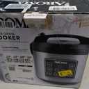 Aroma Housewares 20 Cup Cooked (10 cup uncooked) Digital Rice Cooker, Slow Cooker, Food Steamer, SS Exterior (ARC-150SB),Black