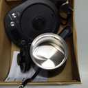 Electric Gooseneck Kettle, 1F Temperature Control, 304 Stainless Steel Inner, 0.8L/1200W Fast Heating with Auto Shut-Off & Safety Lock for Pour Over Coffee & Tea - Black