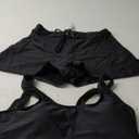 High Waisted Bikini Sets with Shorts Two Piece Swimsuits Full Coverage Bathing Suit Tummy Control Tankini (Medium, Solid Black Bathing Suit)