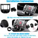 Car Phone Holder Stand Mount Only for (Toyota RAV4 2019 - 2024 Premium XLE, Adventure, TRD Off-Road, Limited, Hybrid XSE) Must with Adjustment Wheel, Otherwise Not Fit, for Example not fit XLE, LE, SE