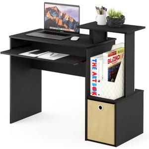 Furinno Econ Multipurpose Home Office Computer Writing Desk, Black/Brown, Compact