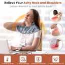 Heating Pad for Back Pain Relief, Large Electric Heat Pad for Neck and Shoulders, 6 Heat Settings & Auto Shut Off Hot Pad, Machine Washable Ultra Soft Fabric, Gifts for Women, Men, Mom, Dad (37''x 24'', Light Gray)