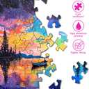 1000 Piece Jigsaw Puzzles for Adults -Ethereal VoyageIrregular Shaped Pieces for Challenging Fun, No Dust Oversize Starry Sky Artistic Puzzle, Gifts for Family Game Night 31.5 x 16 inch (Aurora)
