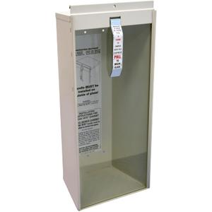 Kidde Fire Extinguisher Cabinet 5lb Surface Mount, for 5 Pound Dry Chemical Extinguisher, Heavy Duty Steel, Safety Glass, Vandal-Resistant,Beige