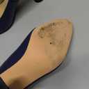 SHOWFOREST Women's Pumps High Heel Square Toe Slip on Work Heels for Women Business Office Party Dress Pumps Shoes with 3.5 Inch Chunky Heel (6, Navy Blue Pu)
