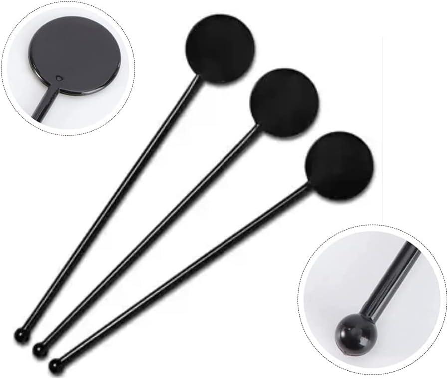 Brccee AC 100PCS 7 Inches Cocktail Swizzle Sticks, Disposible Plastic Drink Stirrers Plastic Coffee Whiskey Beverage Stirrers (Black)