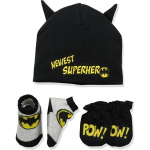 DC Comics Baby Boy's Batman Take-Me-Home Set Pants, black, 0-3 Months