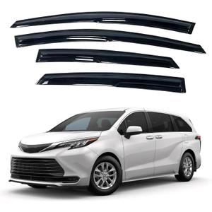 IG Window Visors Fit for 2021-2026 Toyota Sienna, Out-Channel Rain Guards Vent Wind Deflectors 4PC, Car Accessories for 21-26 Sienna