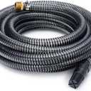 6699 25FT Suction Hose Including Check Valve and NPT 1-inch ThreadWater Inlet Pipe with Brass Adapter Easy to Connect for Shallow Well Garden Sprinkler Pump