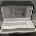 ARCTIC CHEF Mini Refrigerator, Compact Freezer Compartment, Adjustable Thermostat Control, Reversible Door, Ideal Fridge for Dorm, Office, Apartment, Platinum Stainless, 3.2 Cubic Feet