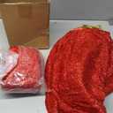 Red 2 Piece Shiny Blow Up Ornament Holiday Вecoration, Red