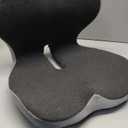 Seat Cushion for Truck Driver, Trucker Seat Cushion, Memory Foam L-Shaped Integrated Car Cushions, Ergonomic Car Cushion for Big People with Back Support (Mix-Black)