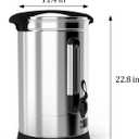 120 Cup Commercial Coffee Urn, 18l/4.8Gal Large Capacity Stainless Steel Hot Beverage Dispenser, Fast Brew/Rapid Extraction, Coffee Dispenser Hot Water Urn for Business, Catering, Party