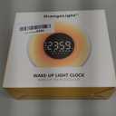 Wake Up Light Sunrise Alarm Clock for Bedroom Sunrise Sunset Simulation 23 Natural Sounds 13 Colors Night Light Dual Alarms and Snooze Sleep Aid for Heavy Sleepers Kids Adults (Wood Grain)