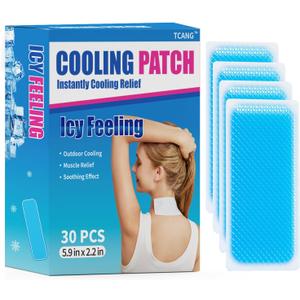 Instant Cooling Ice Packs for Outdoor Activities Summer Heat Relief - Large Disposable Cooling Patches for Neck Body, Camping Hiking Sports, Instant Temperature Drop, 30 Pack