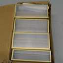 RETON 12 Pack Acrylic Sign Holder, 4x6 Clear Gold Frame Display Stand, Double Sided Picture Menu Flyer Holders, Wedding Table Number Frames for Cards Photo Party Decoration (4" x 6")