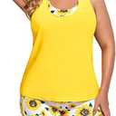 Holipick Women Plus Size 3 Piece Tankini Swimsuits Athletic Bathing Suits with Shorts 12W