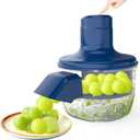 Automatic Grape Peeler Machine,Electric Peeling Machine for Grape,Automatic Garlic & Cherry Tomato Peeler Skin Remover Tool for Small Fruits,Efficient Peeling Kitchen Gadget for Home Use (Blue)