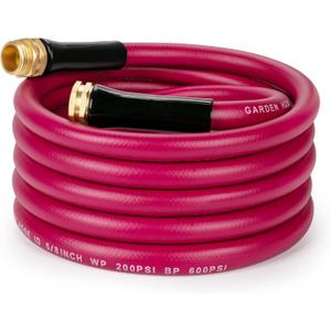 WELLUCK Garden Hose 5/8 in x 25 FT, Heavy Duty Durable Anti Kink Flexible Garden Water Hose for Drinking Water Safe BPA Free, All-weather Lightweight Water Hose for Garden RV Camper Marine