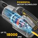 QuliMetal Cordless Leaf Blower Compatible with Dewalt 20V Max Battery, 500CFM/150MPH Electric Leaf Blower Cordless, 6 Speed Modes, Battery Powered Blowers for Lawn Care, Yard (Tool Only)