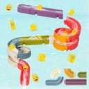 Bath Toys Water Ball Track for Kids for Wall Bathtub Toy Slide for Toddlers 3 4 5 6 Years 37 Pcs DIY Take Apart Set Shower Gift for Children