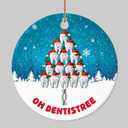 Christmas Ornament - Oh Dentistree Ceramic Ornament, Funny Dental Tree Ornament Gift for Dentists, Dental Hygienists, Assistants, Students, Holiday Tree Decor for Dental Office or Home