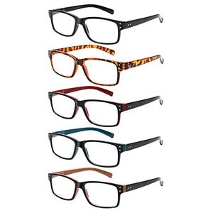 NORPERWIS Reading Glasses 5 Pairs Quality Readers Spring Hinge Glasses for Reading for Men and Women (5 Pack Mix Color -2, 1.00)