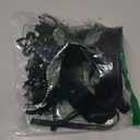 IETANG Couple Mask Half Venetian Masquerade Ball Mask Party Costume Accessory (on Stick-black)