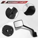 Hood Mirrors Compatible with Kenworth T680 & Peterbilt 579 587 - Black OE Replacement Pair (Left & Right)