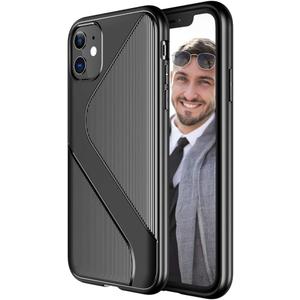 Compatible with iPhone 11 Case, Protective Non-Slip TPU Case with Grips, Anti Scratch Shockproof Drop Resistant Full Body Soft Cover for iPhone 11 6.1 inch (Black)