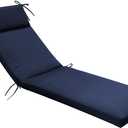 QILLOWAY Outdoor Chaise Lounge Cushion,All Weather High-Density Foam Recliner Chairs Replacement Cushions,Navy Blue.
