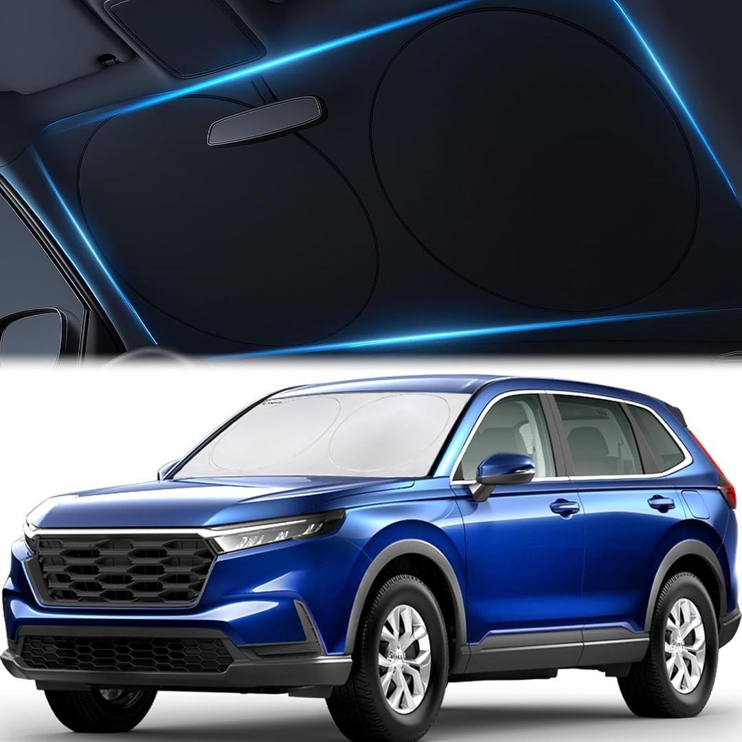 Magnelex Car Windshield Sunshade | Innovative No-Light-Pass Technology for Maximum Protection | Foldable Sun Shade Keeps Your Vehicle Cool | Fit for Cars, Trucks, and SUVs | Large (63 x 33.8 in) 
