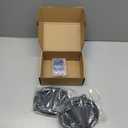 Zhengmy 4 Set Tie Ring for Horses, Heavy-Duty Solid Steel, with Expansion Screws, 3 x 3 Inch, Horseshoe Cross Ties Down, Tack Barn Stable Supplies for Horse, Black