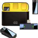 Lavalier Microphone for iPhone 8-14 Pro Max, Wireless Noise Cancellation Dual 2.4Ghz Mic Audio Noise Canceling, 175ft Transmission, Plug-Play Mini Lapel Mic