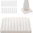 ZENFUN Kiln Stilts Support Nails Pottery Firing Mat, Ceramic Refractory Support Pad, High Temperatures Resistant Firing Kiln Burning Tools Accessories for Potters, Clay Pottery, Ceramic Hobbyists