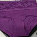 OLIKEME Cotton Underwear for Womens High Waisted Lace Brief Soft Tagless Postpartum C Section Panties 4 Pack, Medium