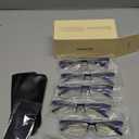 Gaoye 6 Pack 1.75 Executive Style Reading Glasses Men - Durable Readers with Blue Light Filtering- Comfortable Fit with TR90 Frames (Black)