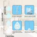 Water Droplets Bird Scare Discs Wind Spinners Outdoor, Highly Reflective Metal Double-Sided Bird Reflectors Extra Sparkly Garden Decor, Bird Deterrents for Outside Patio Porch, Unique Gardening Gifts