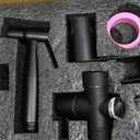 Handheld Toilet Bidet Sprayer, Water Pressure Adjustable Sprayer with Hose and 7/8 "T-Valve, Jet Spray and Soft Spray, for Toilet, Bidet, Shower etc., Stainless Steel, Black