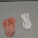 DIBAOLONG Pilates Socks with Grips for Women, Grip Socks Non Slip Yoga Socks for Barre Hospital Grippy Socks 4 Pairs (8-10, 1black+1grey+1pink+1white)