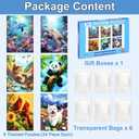 6 Packs 24 Large Piece Puzzles for Seniors,Animals Puzzle for Seniors with Dementia,Turtle Panda Cat Dolphin Bird Dog Easy Jigsaw Puzzle for Alzheimers Memory Games Dementia Activities