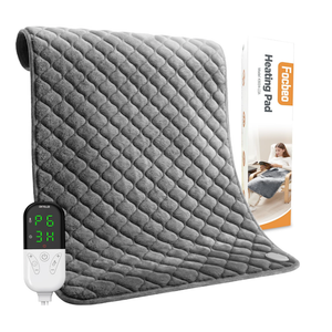 King Size Heating Pad for Back 32"x24" Extra Large Electric Heating Pad for Body Neck Shoulder Auto Shut Off Heat Pad Temperature Settings Machine Washable Gray