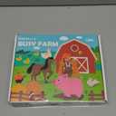 hahaland Busy Book for Toddlers 1-3 - Farm Animals Quiet Busy Board for 1 Year Old, Montessori Toys for 1 Year Old Boy Girl Gifts, Educational First Activity Books Felt Learning Board Baby Travel Toys