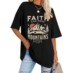 LOMON Oversized Graphic T Shirts for Women Short Sleeve Crewneck Summer Tops Loose Casual Basic Tees (XX-Large)