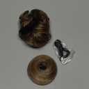 CJL HAIR 2PCs Small Cute Messy Bun Hair Piece for Thin Hair Women Mini Synthetic Curly Bun Scrunchies Updo Hairpieces Brunette/Ash Blonde