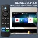 Replacement Firestick Remote Control Fit for Fire Smart TV Stick Lite/4K/4K MAX/4K Plus/HD, Smart TV 3rd Gen/TV Cube(1st/2nd/3rd Gen)/TVs Stick(2nd/3rd Gen) with Voice Controller Green hulu Button
